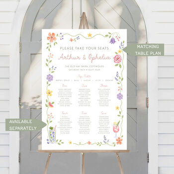 Whimsical Wildflower Menu Cards, 5 of 5