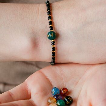 Black Bead Buddhist Tibetan Prayer Bracelet, 4 of 9