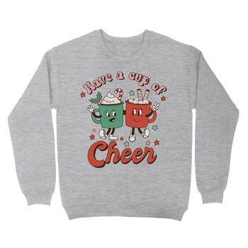 Have A Cup Of Cheer Retro Christmas Jumper Womens, 2 of 2