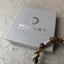 Men's Aston Villa Football Fan Tiger's Eye Bracelet, thumbnail 5 of 6