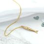Single Sardine Charm Necklace, thumbnail 1 of 2