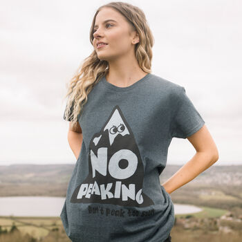 No Peaking Women's Slogan T Shirt, 2 of 5
