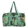 Jungle Print Weekend Duffle Bag In Mint Green, thumbnail 1 of 3