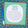By Your Age… Funny 25th Birthday Card, thumbnail 1 of 1