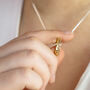 Gold Good Luck Four Leaf Clover Necklace, thumbnail 4 of 5