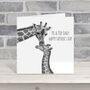 Top Dad Giraffe Card – Cute Dad And Baby Giraffe Father’s Day Card – Heartfelt Father’s Day Greeting, thumbnail 1 of 5