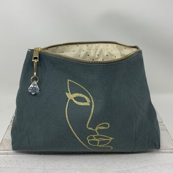 Glitter Abstract Face Cosmetic Bag, 5 of 7