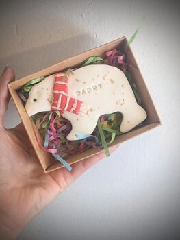 Hand Iced Personalised Polar Bear Biscuit Christmas Gift, 4 of 8