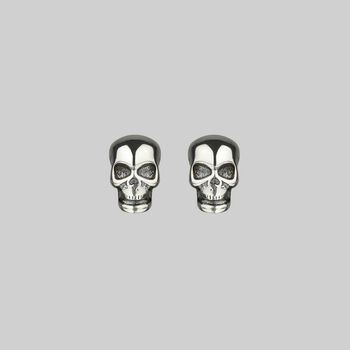Tiny Skull Sterling Silver Stud Earrings, 3 of 5