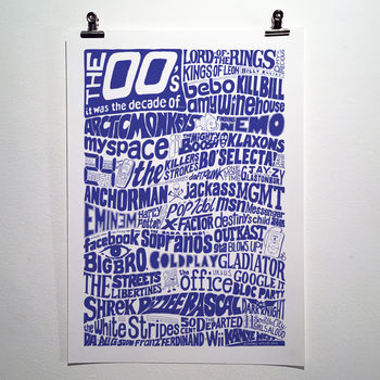 The Noughties 2000’s Decade Typography Print, 3 of 10