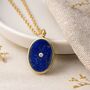 Personalised Gold Plated Sterling Silver Lapis Lazuli Locket, thumbnail 1 of 10