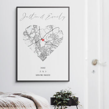 Engagement Gift Personalised Proposal Location Print, 2 of 4