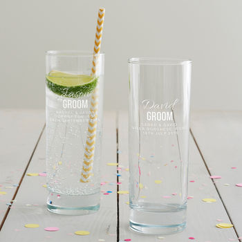 Personalised Groom Wedding Glass, 8 of 10