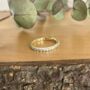 18k Gold Plated Cubic Zirconia Single Stacking Ring, thumbnail 1 of 6