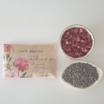 Handmade Lavender Sachet With French Postcard Rose Print Design, Thoughtful Birthday Gift For Friends, 5 of 9