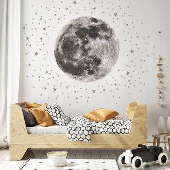 Moon And Stars Fabric Wall Sticker, 3 of 6