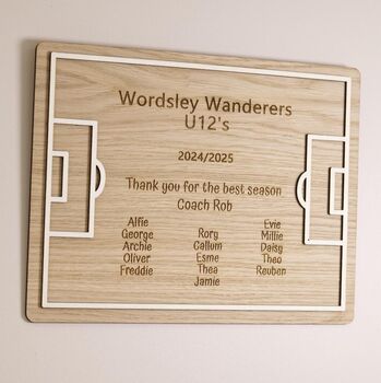 Custom Football Coach Plaque – Personalised Team Gift And Thank You Present, 8 of 8