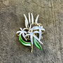 White Spider Lily Flower Brooch, thumbnail 3 of 6