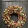 Dried Autumn Wreath With Chillies 'Hansel', thumbnail 2 of 11