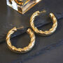Large Twisted Hoop Earrings 18ct Gold, thumbnail 1 of 7