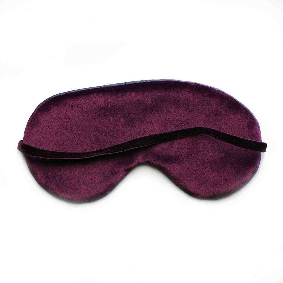 Oxblood Lavender Filled Silk Eye Mask By Whitehorn