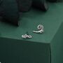 Sterling Silver Treble And Bass Clef Mismatched Stud Earrings, thumbnail 5 of 10