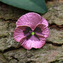 Pansy Pink Flower Brooch, thumbnail 1 of 6
