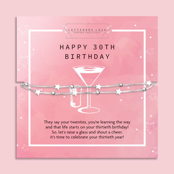 30th Milestone Birthday Bracelet, 5 of 11