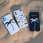 Black And White Palm Tree Personalised Phone Case, thumbnail 4 of 5