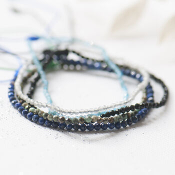 Dainty Gemstone Silk Thread Adjustable Bracelets, 7 of 12