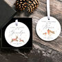 Personalised First Christmas As Nanny Grandad Ornament, thumbnail 5 of 11