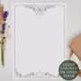 A4 Letter Writing Paper With Victorian Floral Border, thumbnail 1 of 4