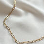 Paperlink Chain 18k Gold Plated Necklace, thumbnail 3 of 4