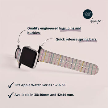 Colour Weave Vegan Leather Apple Watch Band, 5 of 6