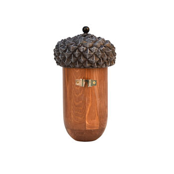 Pinewood Acorn Shaped Hanging Bird Nesting Box, 3 of 6