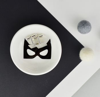 Cufflinks And Jewellery Dish Superhero Dad Collection, 3 of 7