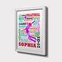 Personalised Volleyball Print, thumbnail 1 of 3