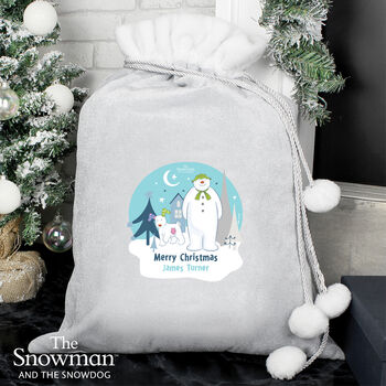Personalised The Snowman And The Snowdog Christmas Sack, 2 of 3