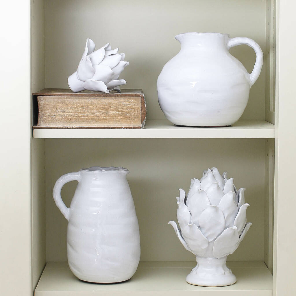 white decorative artichoke by marquis & dawe