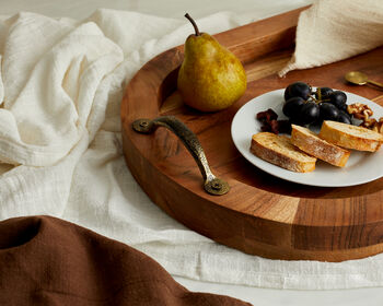 Lyon Wood Oval Serving Tray With Handles, 3 of 3