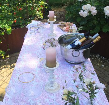 Pink Floral Tablecloth, 7 of 8