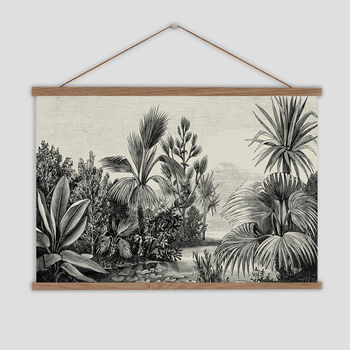 Vintage Monochrome Tropical Wall Hanging, 3 of 5
