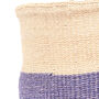 Jadala: Lavender Colour Block Woven Basket, thumbnail 7 of 9