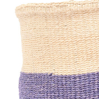 Jadala: Lavender Colour Block Woven Basket, 7 of 9