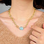 Aquamarine March Birthstone Statement Pendant Necklace, thumbnail 2 of 6