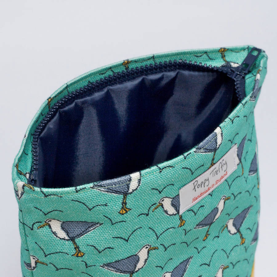 Seagull Wash Bag By Poppy Treffry | notonthehighstreet.com