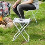 Personalised Foldable Camping Stool In White, thumbnail 1 of 5