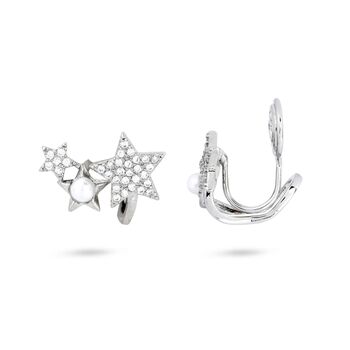Triple Star Clip On Earrings, 2 of 2