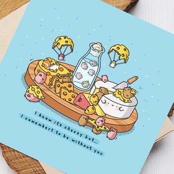 Cute Cheese Greetings Card, 4 of 7