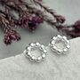 Sterling Silver Circle Studs Earrings, thumbnail 2 of 12